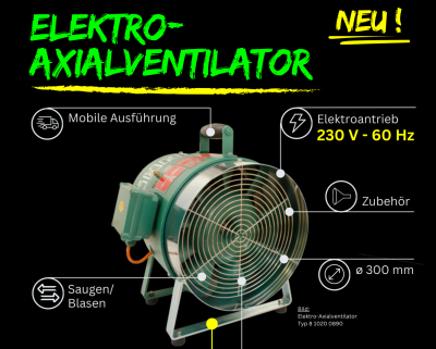 10/2025: Neuer Elektro-Axialventilator 230V/60Hz